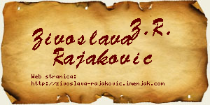 Živoslava Rajaković vizit kartica